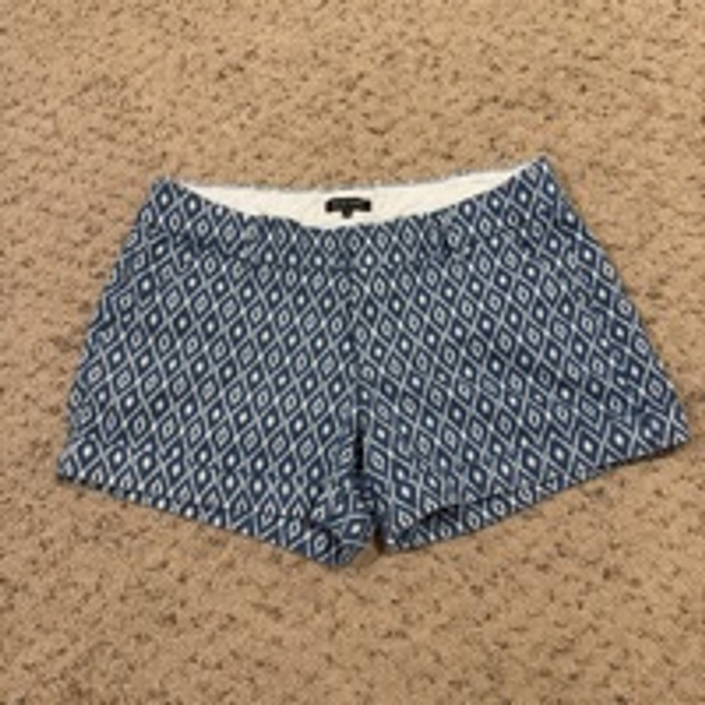 Women's Dear John Finnegan Shorts Size 32/12 Blue Diamond Print